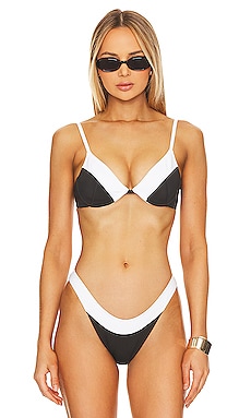 Genevieve Ribbed Bandana Bikini Top - Dixie