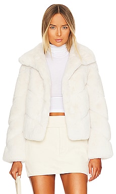 Generation Love Logan Faux Fur Coat in Off White | REVOLVE