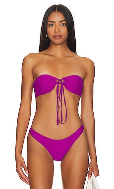 Lilac Crinkle Knot Bra Bikini