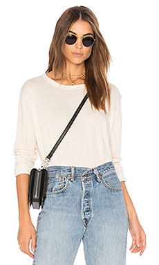 The Great The Crop Tee in Washed White | REVOLVE