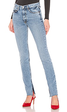 Product image of GRLFRND Addison High-Rise Split Boot Jean. Click to view full details