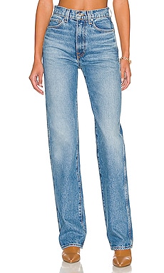 Revolve Women Clothing Jeans High Waisted Jeans Alex Liquid High-Rise Stright in Blue. 