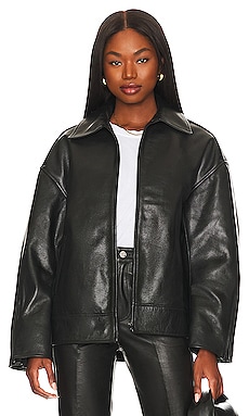 Alek Leather Jacket GRLFRND $598 