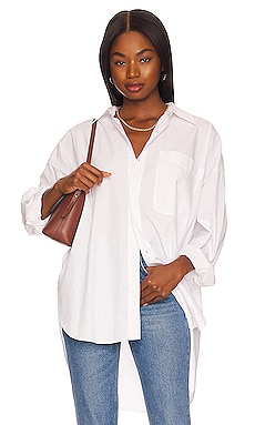 Product image of GRLFRND Jamie Oversized Boyfriend Shirt. Click to view full details