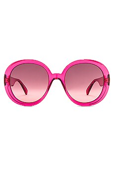 фото Солнцезащитные очки pop logo oversize round - gucci