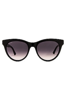 

Солнцезащитные очки round cateye acetate - Gucci, Черный, Солнцезащитные очки