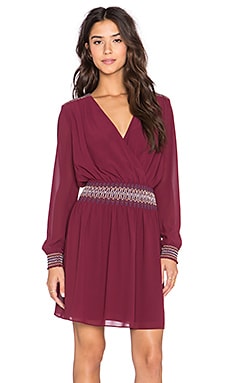 Greylin Ellie Smocked Dress in Merlot | REVOLVE