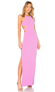 Halston heritage pink cut hotsell out gown