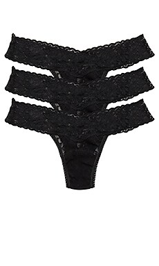 

Трусики-танга с низкой посадкой 3 pack - Hanky Panky, Черный, Трусики