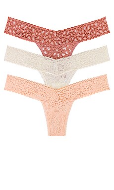 Product image of Hanky Panky Bridal 3-Pack Low Rise Thongs. Click to view full details