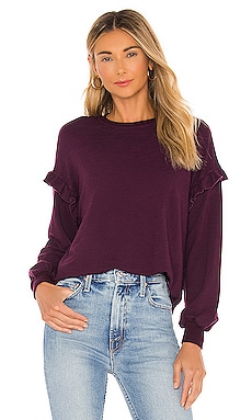 Monrow outlet ruffle sweatshirt