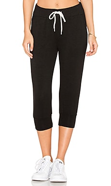 superdown Rinah Faux Leather Jogger Pant in Black