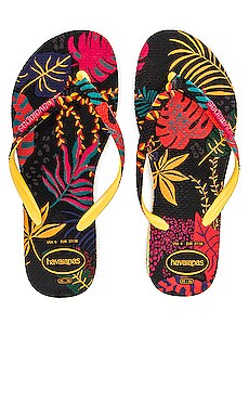 Havaianas Slim Precious Roots Flip Flop in Gold Yellow | REVOLVE