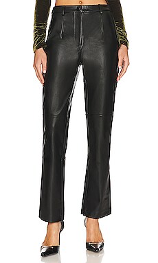 Hansen Gretel Pyper Faux Leather Pant in Black REVOLVE