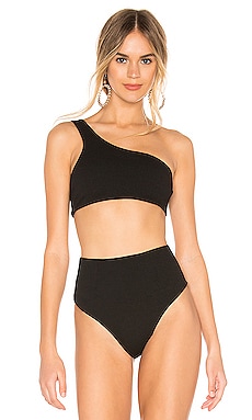 Tropic of C Bisou Bikini Top in Black Compression