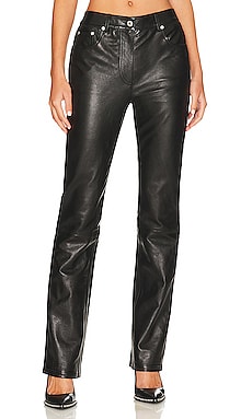 Helmut Lang 5 Pocket Leather Pant in Black Helmut Lang $537 Previous price: $1,095 