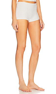 Rib Mid Rise Boy Shorts Helsa
