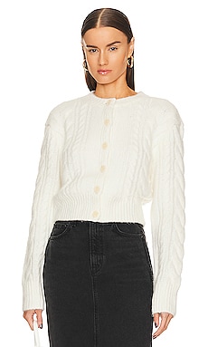 Product image of Helsa Lamis Cropped Cable Cardigan. Click to view full details