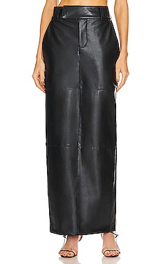 Product image of Helsa Waterbased Faux Leather Midi Skirt. Click to view full details