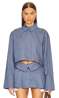 Product image of Helsa Chino Cropped Shirt. Click to view full details