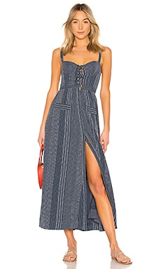 

Макси платье nadia - House of Harlow 1960, Синий, Со шнуровкой