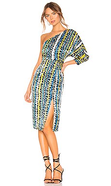 

Платье с одним рукавом arlen - House of Harlow 1960, Желтый, Миди