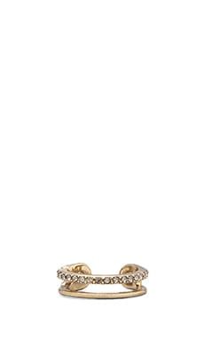 Product image of House of Harlow 1960 House of Harlow Pave Safety Pin Wrap Ring. Click to view full details