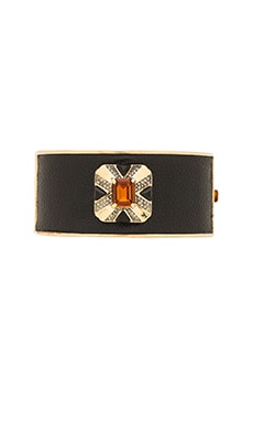 House of Harlow 1960 Art Deco Hinge Bracelet in Gold & Topaz | REVOLVE