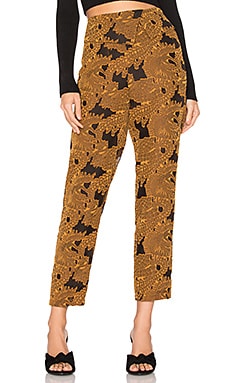 

Брюки с высоким поясом max - House of Harlow 1960, Тёмно-оранжевый, Строгий стиль