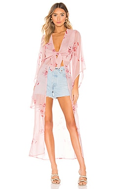 

Макси блуза isa - House of Harlow 1960, Розовый, В цветочек