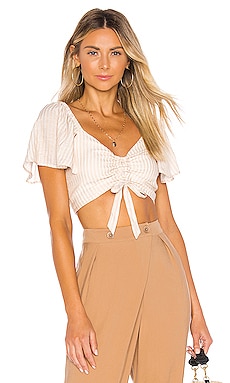 

Топ в полоску brisa - House of Harlow 1960, Ivory, Укороченные