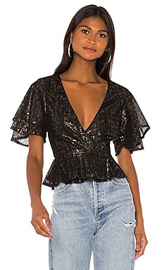

Топ suri - House of Harlow 1960, Black;metallic gold, Блузки