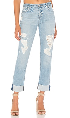 фото Свободные укороченные прямые джинсы riley - hudson jeans