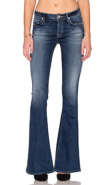 Hudson Jeans Mia 5 Pocket Mid Rise Flare in Del Mar