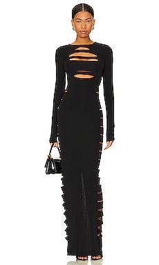 LOBA Romina Lace Maxi Dress in Black