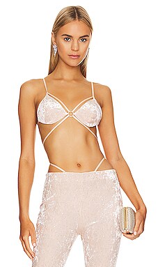 Bronx and Banco Capri Sequin Bralette in Nude