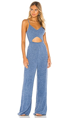 tube thin jeans jumpsuit