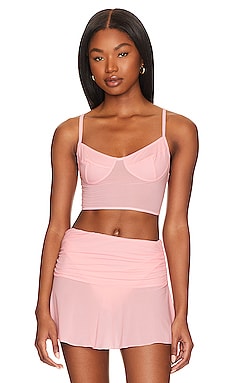 OW Collection Peach Bra Top in Light Rose