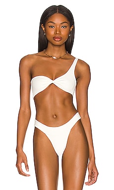 Product image of Indah Everly One Shoulder Twist Bikini Top. Click to view full details