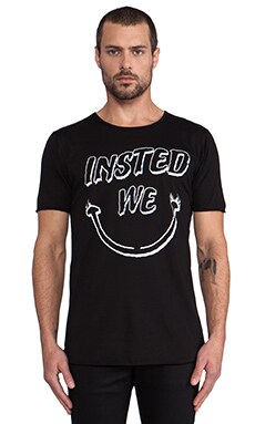 INSTED WE SMILE Burning Smile Tee in Full Black | REVOLVE