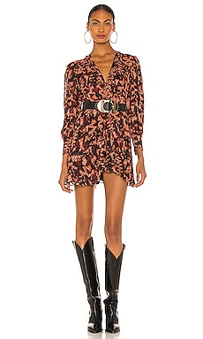 

Мини платье otso - IRO, Black;burnt orange, Мини