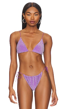 Vix Swimwear Beads Triangle Bikini Top in Lyra