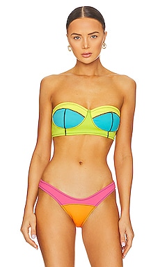 Mara Swim Top - Neon Yellow