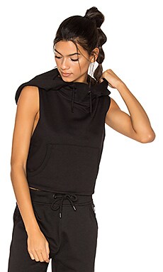 ivy park black cropped hoodie