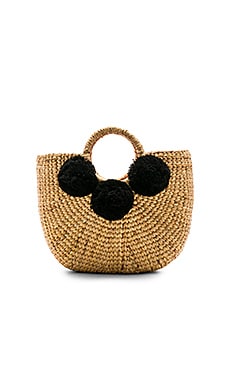 Straw Revolve Basket Small 3 Pom Jadetribe 125 00
