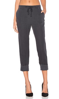 Cuffed Hem Pull-On Cropped Pant