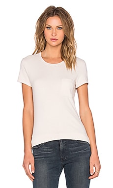 James Perse Skinny Brushed Jersey Pocket Tee in Pink Hue | REVOLVE