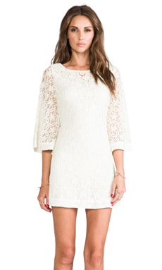 JARLO Jocelyn Long Sleeve Lace Dress in Cream | REVOLVE