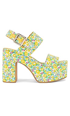 Jeffrey Campbell Moody Platform Sandal in Yellow Multi Floral | REVOLVE