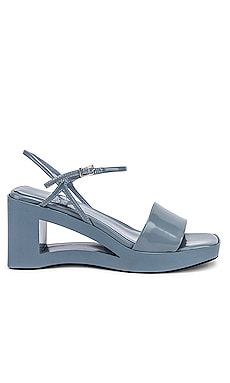 Jeffrey Campbell Scoobiedoo Wedge Sandal in Dusty Blue Box | REVOLVE